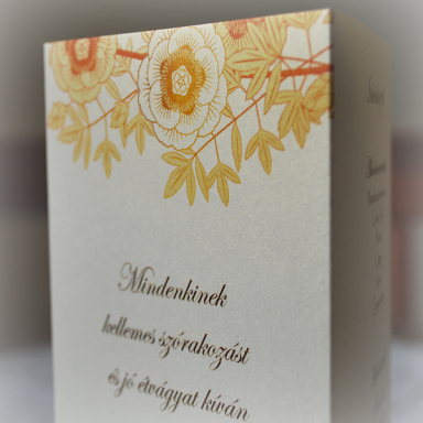 Einladungen – goldbraun-floral